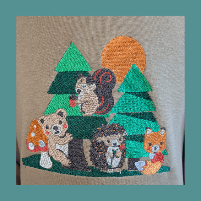 Woodland Friends embroidered Sweatshirt 